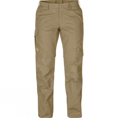 Pantalones Fjallraven Karla Zip-Off Mujer - Beige - Chile UWD472163